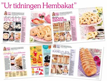 Mina bakskolor med steg-för-steg bilder hittar ni i varje nummer av tidningen Hembakat.